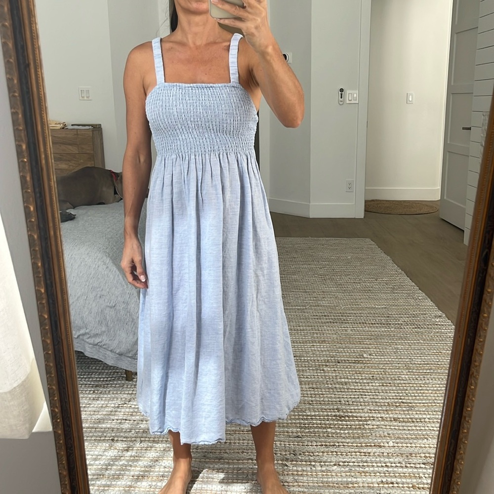 J crew linen smock top dress